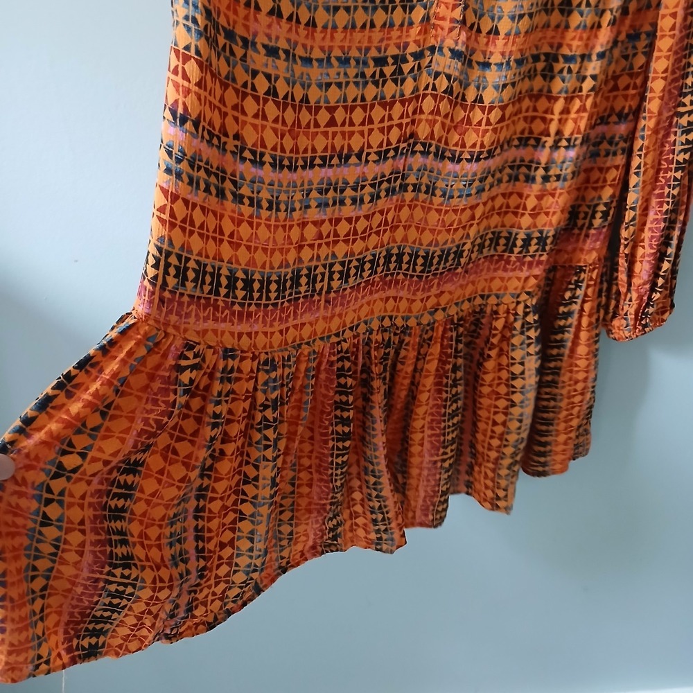Anthropologie Elyn Tunic Dress Size XS Mini Drop Waist Long Sleeve Button Up - Picture 5 of 14